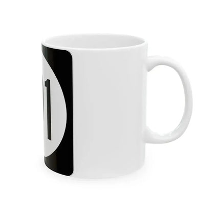 Iowa 191 (Iowa) (Road Sign) White Coffee Mug - Go Mug Yourself