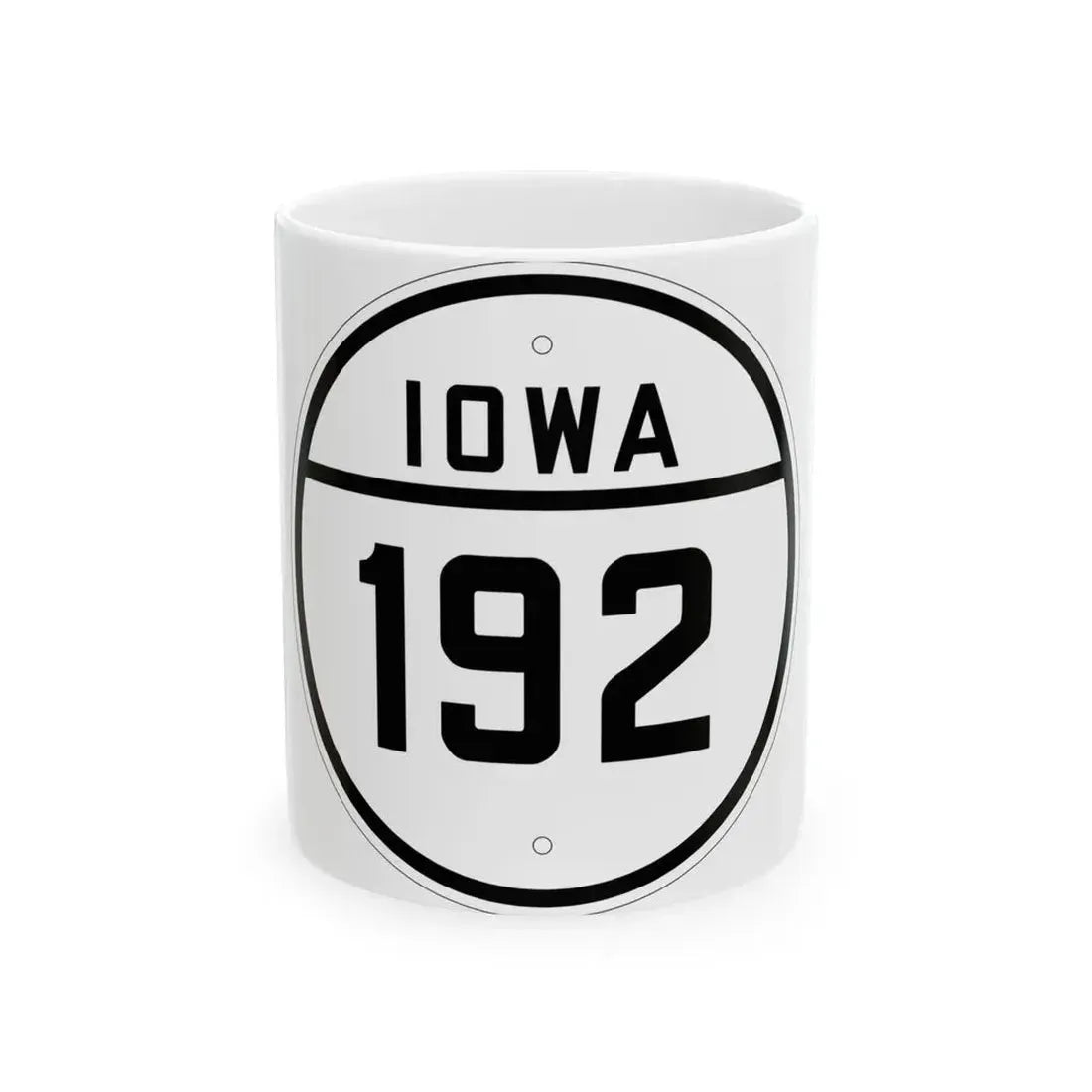 Iowa 192 1926 (Iowa) (Road Sign) White Coffee Mug 11oz - Go Mug Yourself