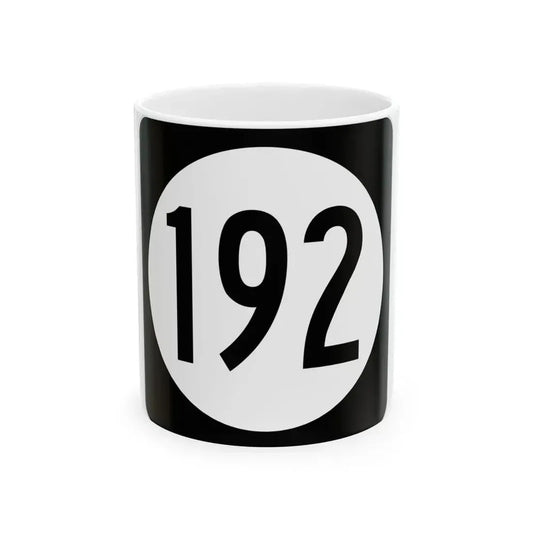 Iowa 192 (Iowa) (Road Sign) White Coffee Mug 11oz - Go Mug Yourself