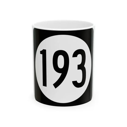 Iowa 193 (Iowa) (Road Sign) White Coffee Mug 11oz - Go Mug Yourself