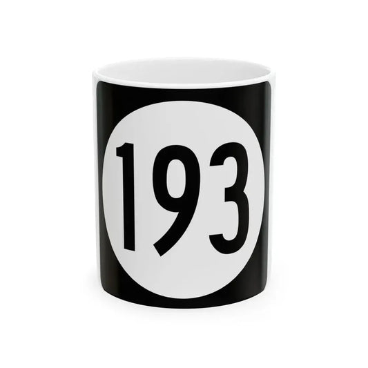 Iowa 193 (Iowa) (Road Sign) White Coffee Mug 11oz - Go Mug Yourself