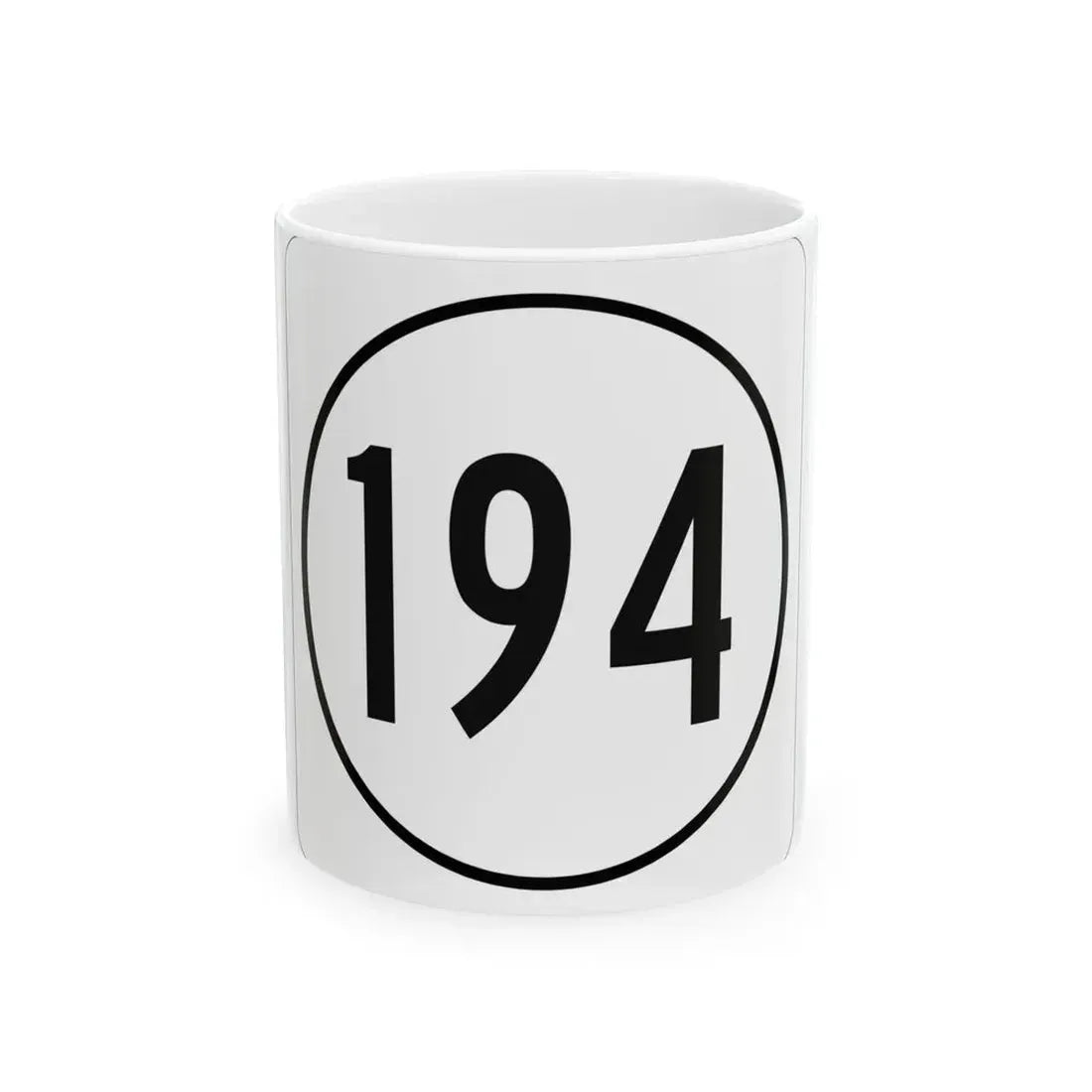 Iowa 194 1948 (Iowa) (Road Sign) White Coffee Mug 11oz - Go Mug Yourself