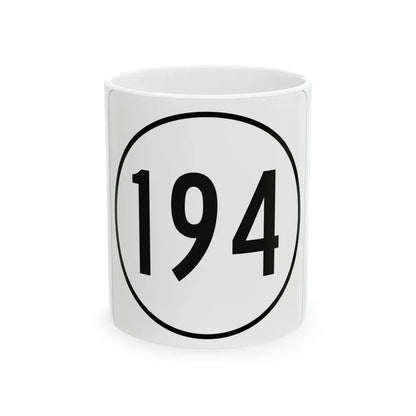 Iowa 194 1948 (Iowa) (Road Sign) White Coffee Mug 11oz - Go Mug Yourself