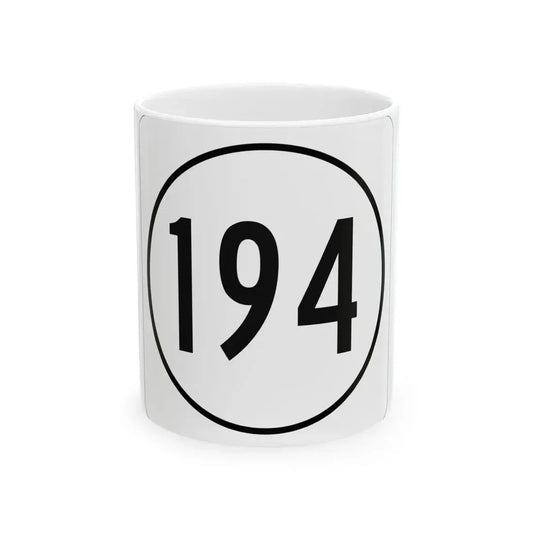 Iowa 194 1948 (Iowa) (Road Sign) White Coffee Mug 11oz - Go Mug Yourself