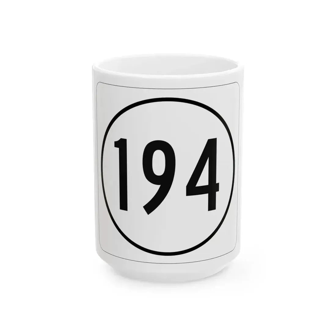 Iowa 194 1948 (Iowa) (Road Sign) White Coffee Mug 15oz - Go Mug Yourself