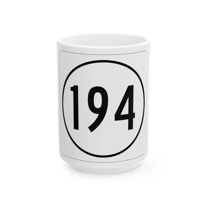 Iowa 194 1948 (Iowa) (Road Sign) White Coffee Mug 15oz - Go Mug Yourself