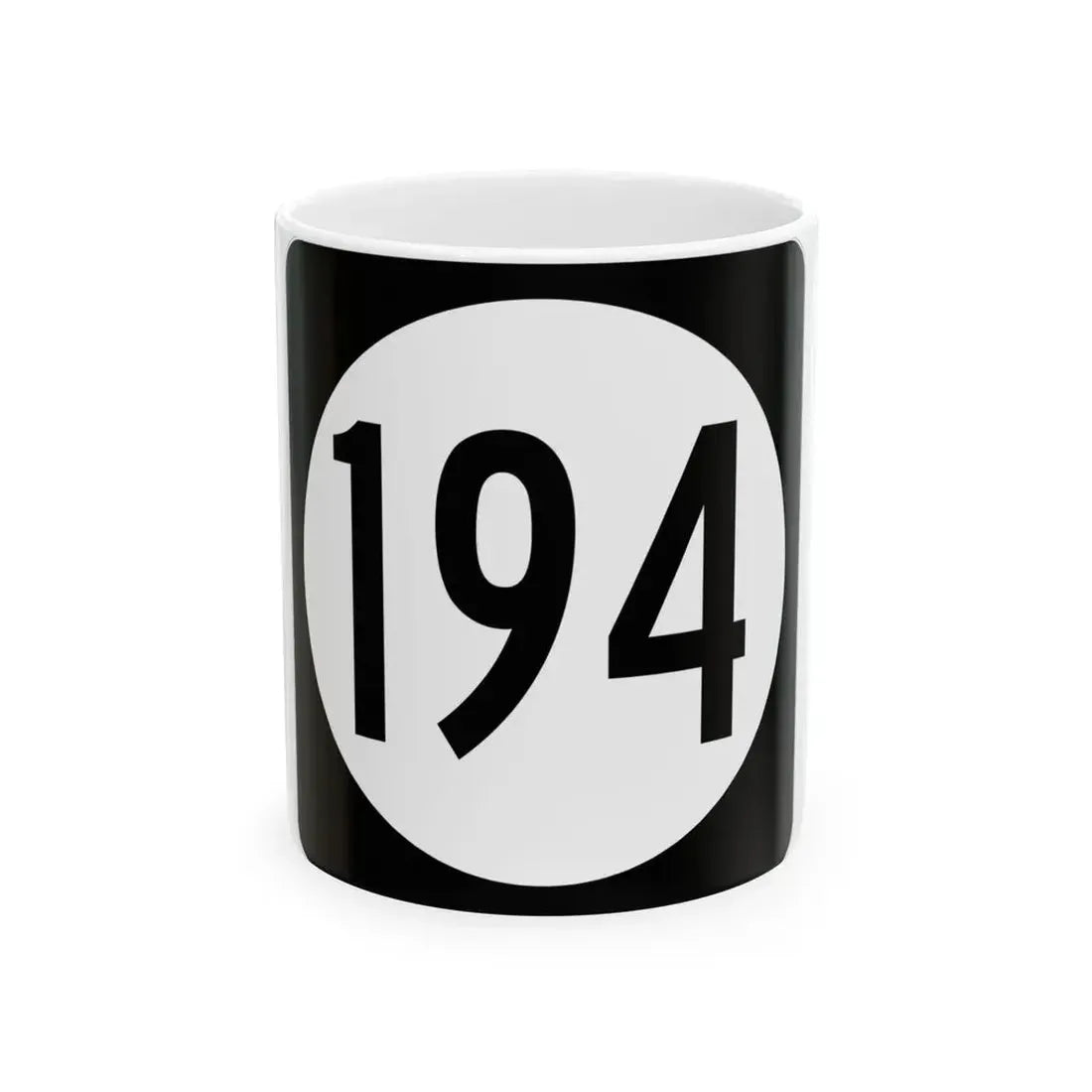 Iowa 194 (Iowa) (Road Sign) White Coffee Mug 11oz - Go Mug Yourself