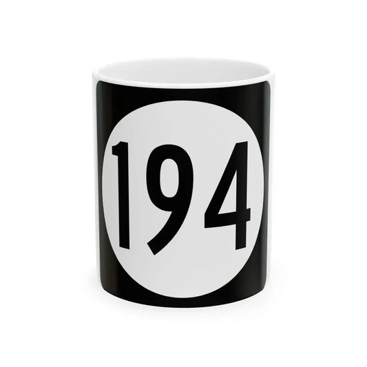 Iowa 194 (Iowa) (Road Sign) White Coffee Mug 11oz - Go Mug Yourself