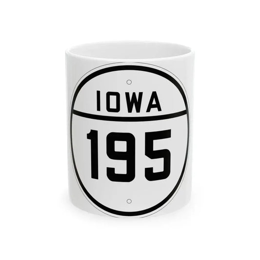 Iowa 195 1926 (Iowa) (Road Sign) White Coffee Mug 11oz - Go Mug Yourself