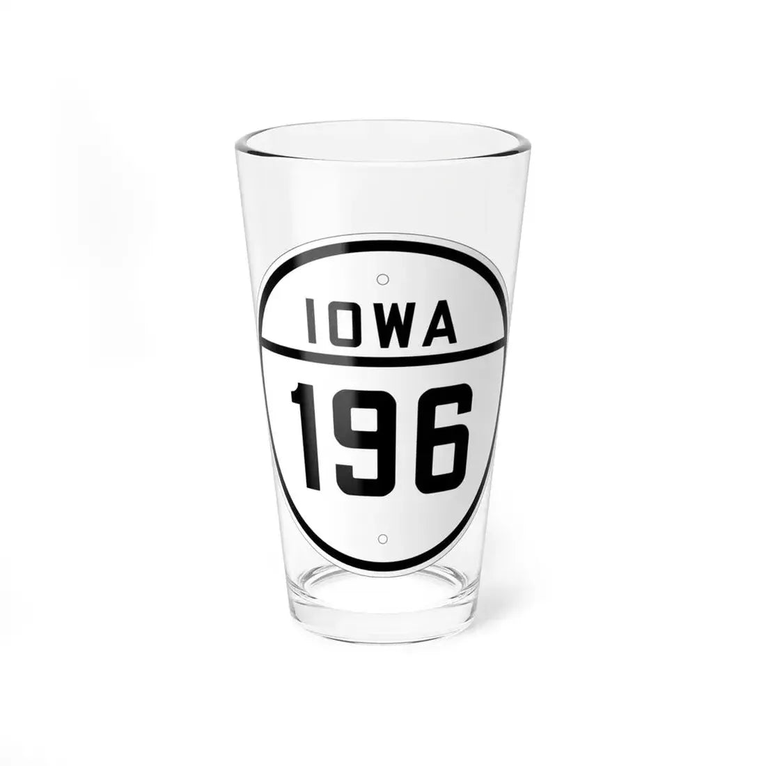Iowa 196 1926 (Iowa) (Road Sign) Pint Glss 16oz 16oz - Go Mug Yourself