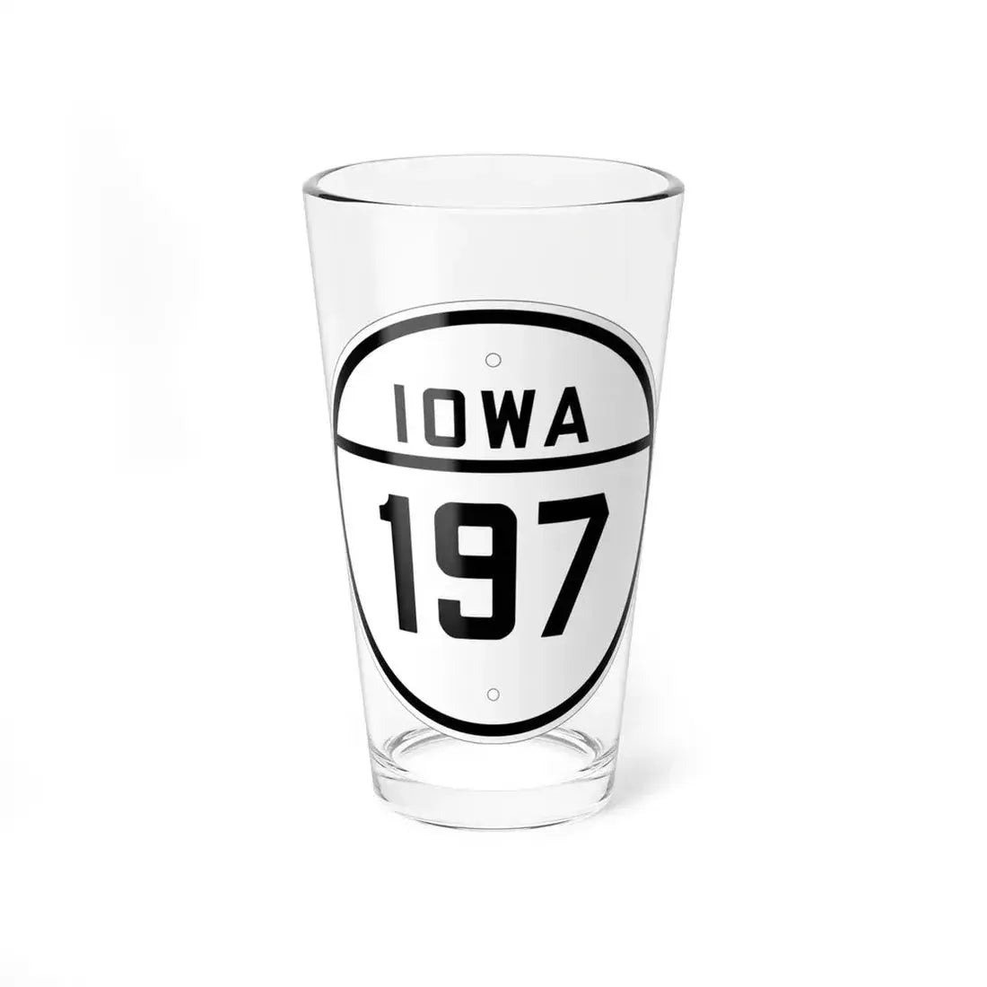 Iowa 197 1926 (Iowa) (Road Sign) Pint Glass 16oz 16oz - Go Mug Yourself