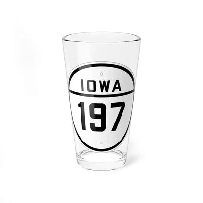 Iowa 197 1926 (Iowa) (Road Sign) Pint Glass 16oz 16oz - Go Mug Yourself