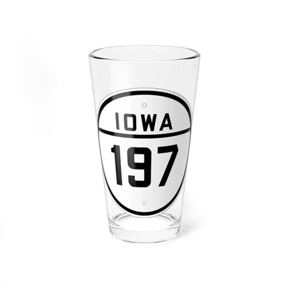 Iowa 197 1926 (Iowa) (Road Sign) Pint Glss 16oz 16oz - Go Mug Yourself