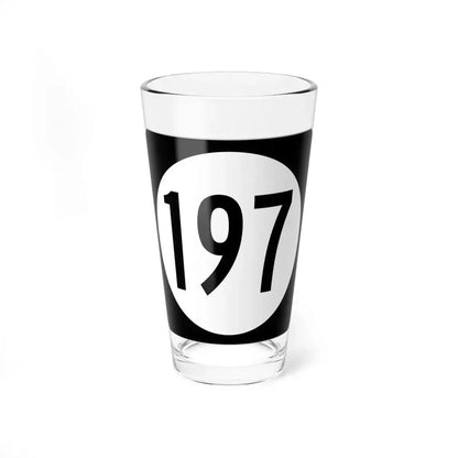 Iowa 197 (Iowa) (Road Sign) Pint Glass 16oz 16oz - Go Mug Yourself