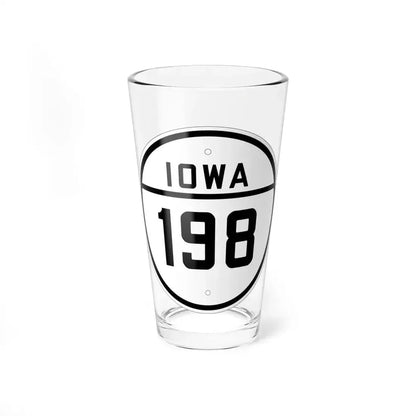 Iowa 198 1926 (Iowa) (Road Sign) Pint Glass 16oz 16oz - Go Mug Yourself