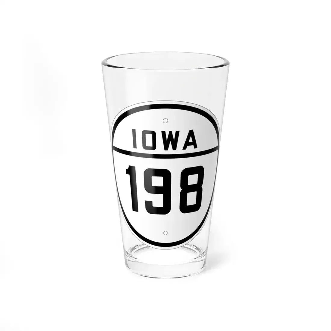 Iowa 198 1926 (Iowa) (Road Sign) Pint Glss 16oz 16oz - Go Mug Yourself