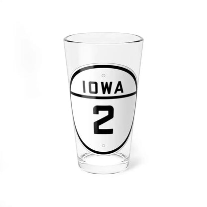 Iowa 2 1926 (Iowa) (Road Sign) Pint Glass 16oz 16oz - Go Mug Yourself