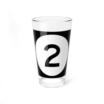Iowa 2 (Iowa) (Road Sign) Pint Glass 16oz 16oz - Go Mug Yourself
