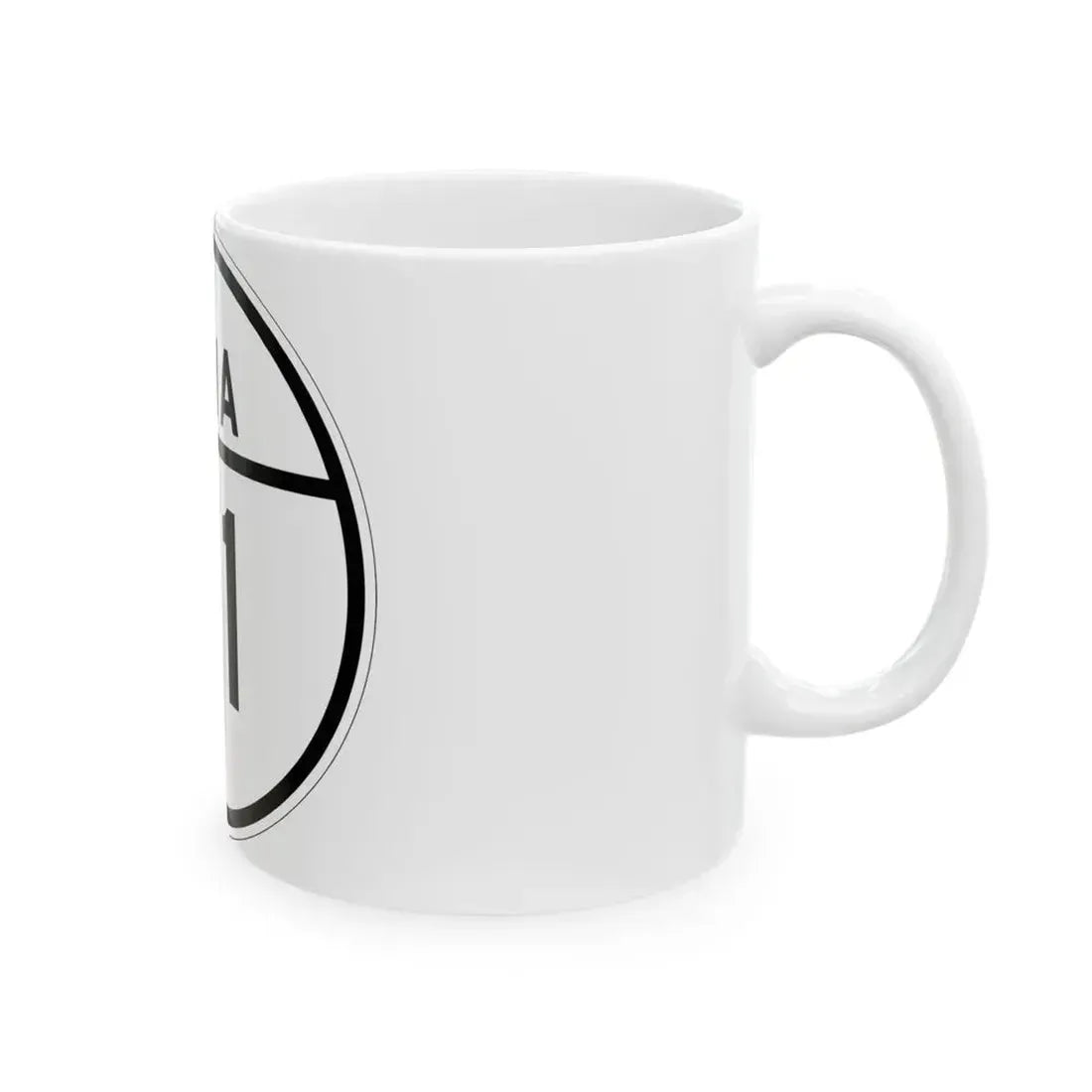 Iowa 21 1926 (Iowa) (Road Sign) White Coffee Mug - Go Mug Yourself