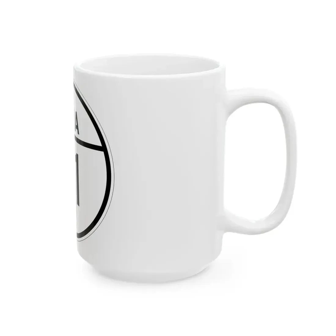 Iowa 21 1926 (Iowa) (Road Sign) White Coffee Mug - Go Mug Yourself