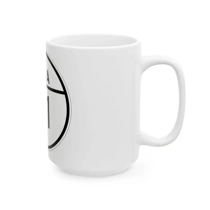 Iowa 21 1926 (Iowa) (Road Sign) White Coffee Mug - Go Mug Yourself