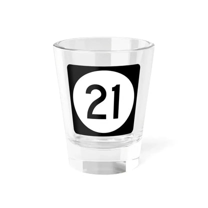 Iowa 21 (Iowa) (Road Sign) Shot Glass 1.5oz 1.5oz - Go Mug Yourself