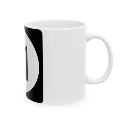 Iowa 21 (Iowa) (Road Sign) White Coffee Mug - Go Mug Yourself