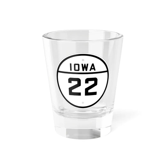 Iowa 22 1926 (Iowa) (Road Sign) Shot Glass 1.5oz 1.5oz - Go Mug Yourself