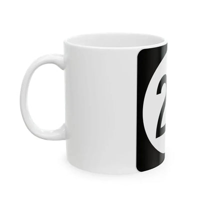 Iowa 22 (Iowa) (Road Sign) White Coffee Mug - Go Mug Yourself