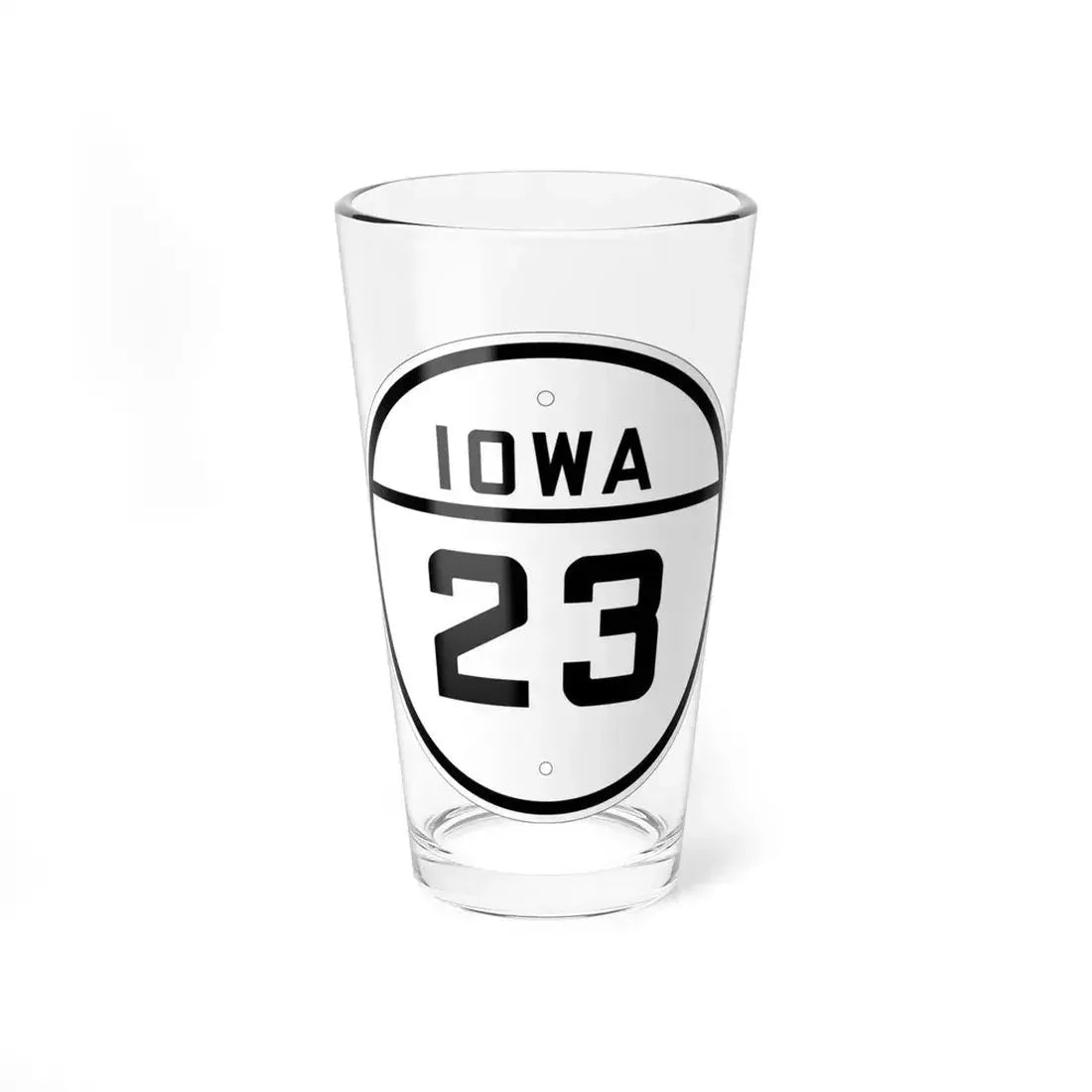 Iowa 23 1926 (Iowa) (Road Sign) Pint Glass 16oz 16oz - Go Mug Yourself