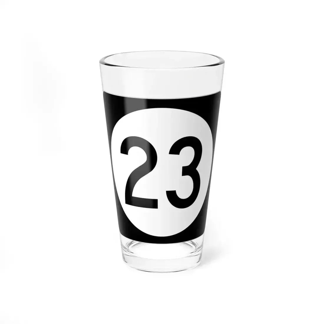 Iowa 23 (Iowa) (Road Sign) Pint Glass 16oz 16oz - Go Mug Yourself