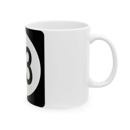Iowa 23 (Iowa) (Road Sign) White Coffee Mug - Go Mug Yourself