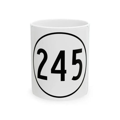 Iowa 245 1948 (Iowa) (Road Sign) White Coffee Mug 11oz - Go Mug Yourself
