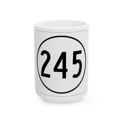 Iowa 245 1948 (Iowa) (Road Sign) White Coffee Mug 15oz - Go Mug Yourself