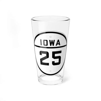 Iowa 25 1926 (Iowa) (Road Sign) Pint Glass 16oz 16oz - Go Mug Yourself