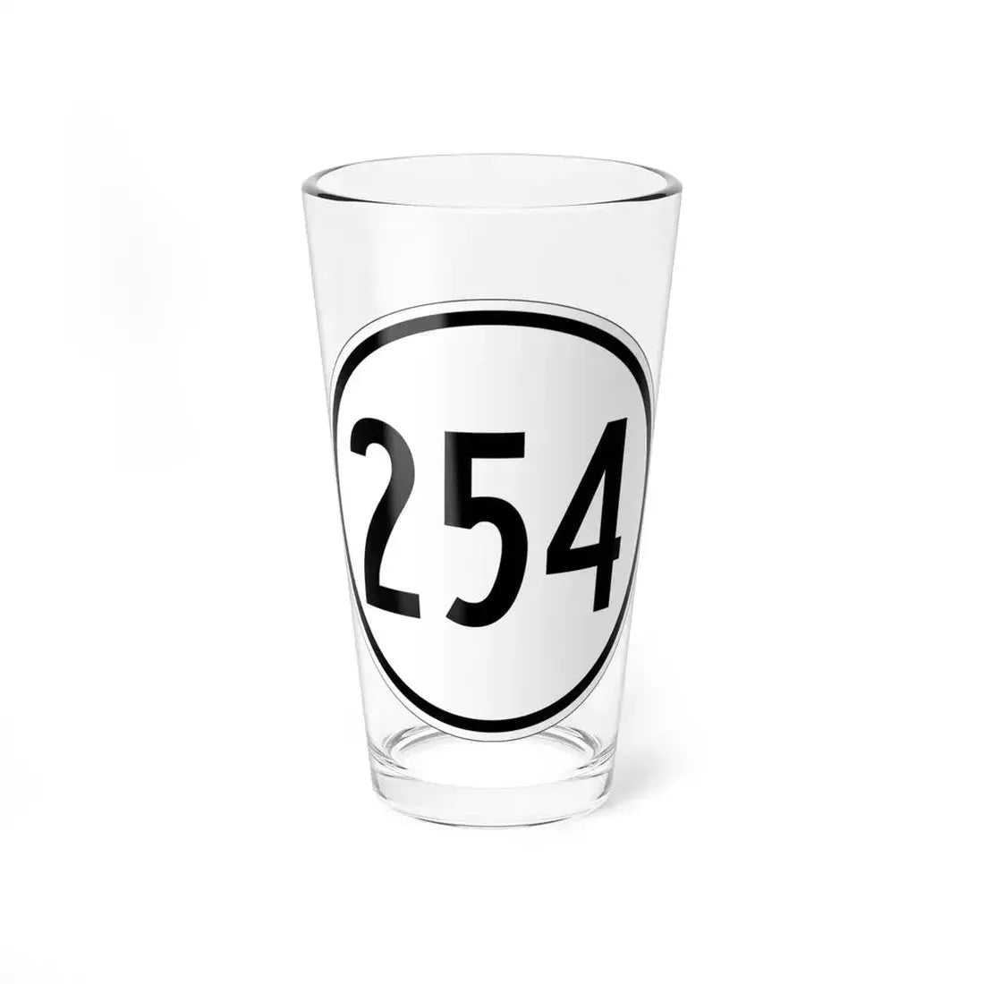Iowa 254 1950 (Iowa) (Road Sign) Pint Glass 16oz 16oz - Go Mug Yourself