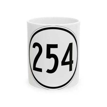 Iowa 254 1950 (Iowa) (Road Sign) White Coffee Mug 11oz - Go Mug Yourself