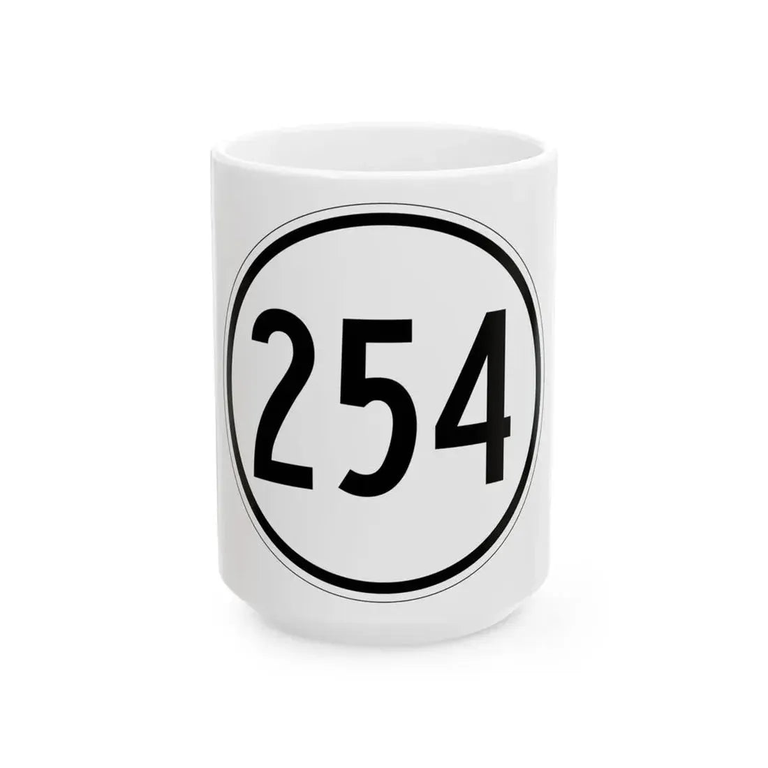 Iowa 254 1950 (Iowa) (Road Sign) White Coffee Mug 15oz - Go Mug Yourself