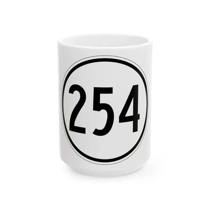 Iowa 254 1950 (Iowa) (Road Sign) White Coffee Mug 15oz - Go Mug Yourself