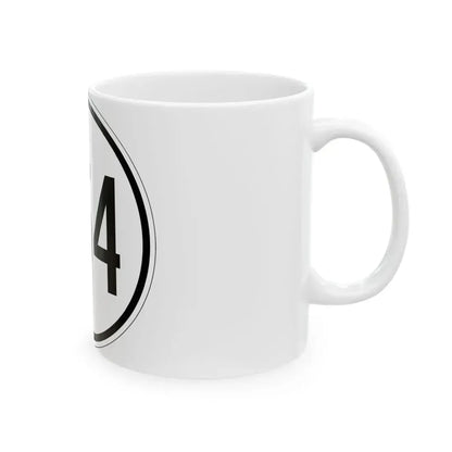 Iowa 254 1950 (Iowa) (Road Sign) White Coffee Mug - Go Mug Yourself