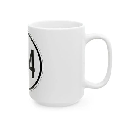 Iowa 254 1950 (Iowa) (Road Sign) White Coffee Mug - Go Mug Yourself