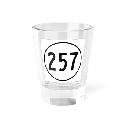 Iowa 257 1948 (Iowa) (Road Sign) Shot Glass 1.5oz 1.5oz - Go Mug Yourself