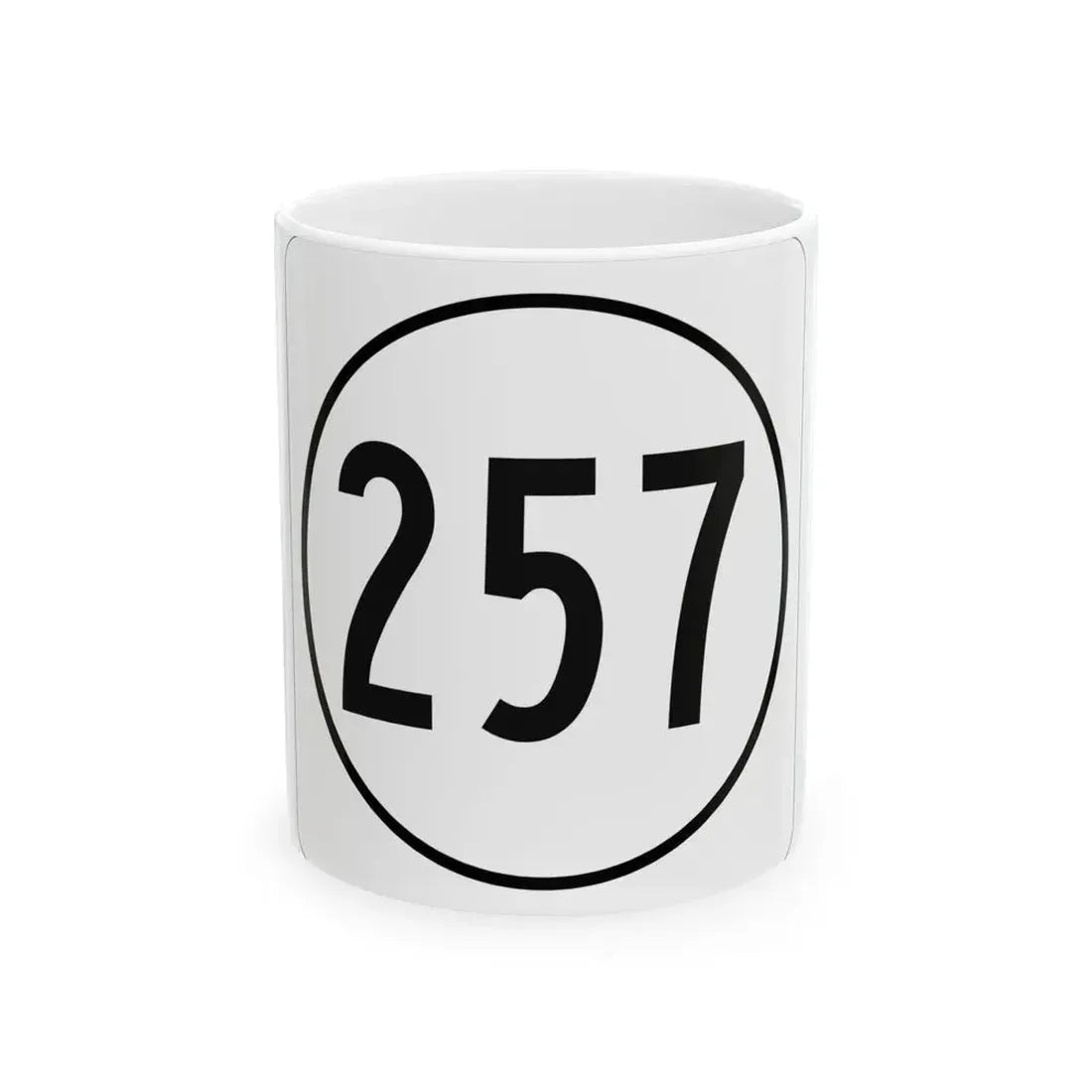 Iowa 257 1948 (Iowa) (Road Sign) White Coffee Mug 11oz - Go Mug Yourself