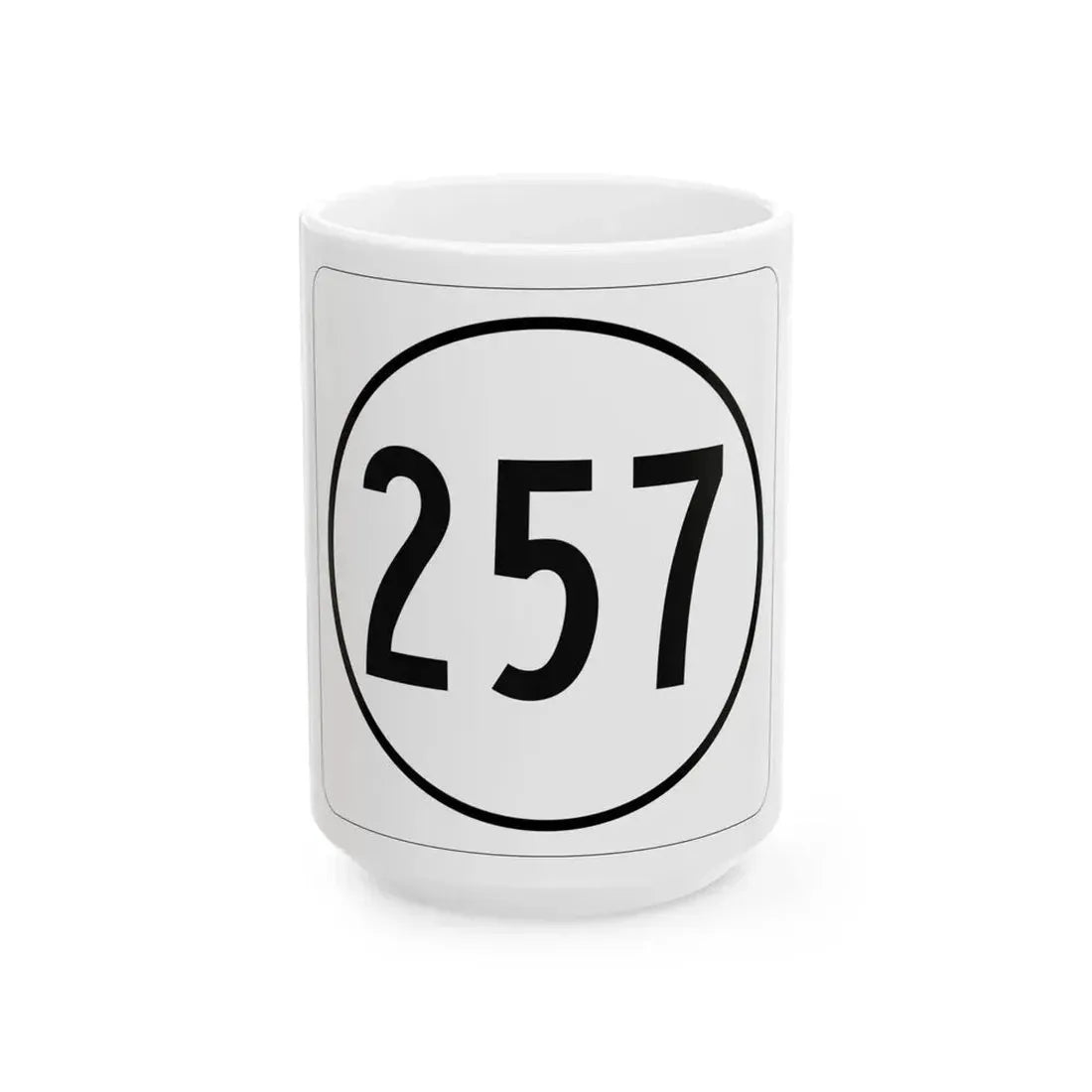 Iowa 257 1948 (Iowa) (Road Sign) White Coffee Mug 15oz - Go Mug Yourself