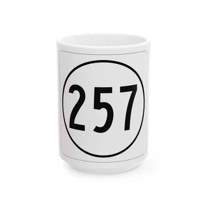 Iowa 257 1948 (Iowa) (Road Sign) White Coffee Mug 15oz - Go Mug Yourself