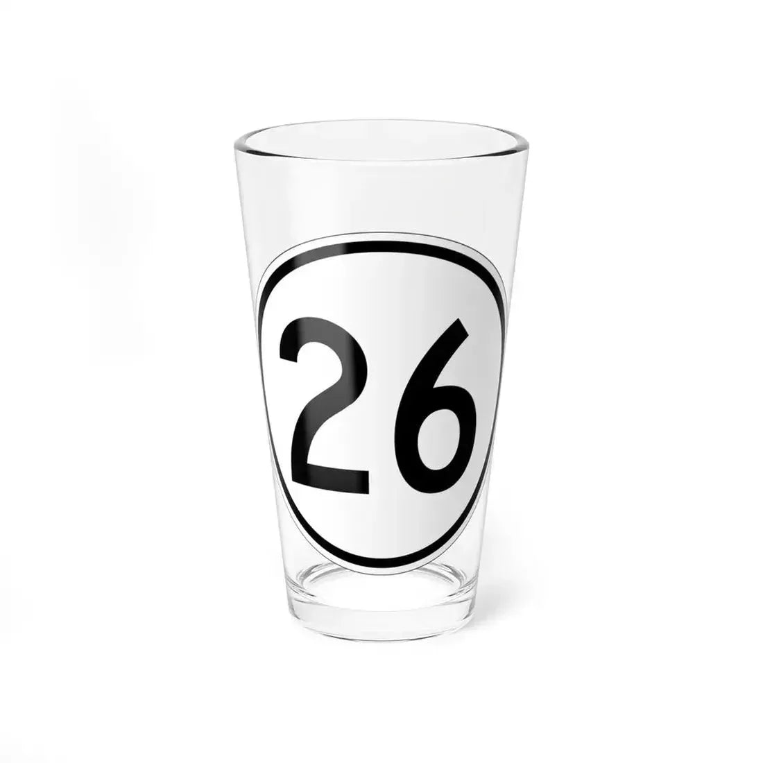 Iowa 26 1950 (Iowa) (Road Sign) Pint Glass 16oz 16oz - Go Mug Yourself