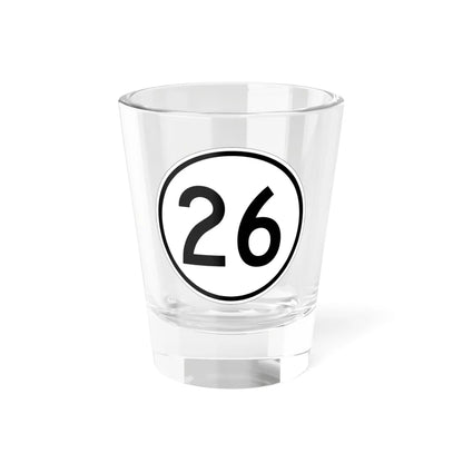 Iowa 26 1950 (Iowa) (Road Sign) Shot Glass 1.5oz 1.5oz - Go Mug Yourself