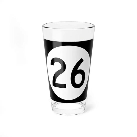 Iowa 26 (Iowa) (Road Sign) Pint Glass 16oz 16oz - Go Mug Yourself