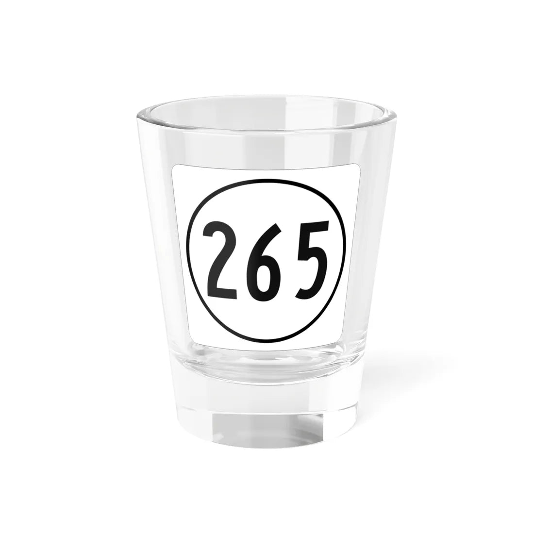 Iowa 265 1948 (Iowa) (Road Sign) Shot Glass 1.5oz 1.5oz - Go Mug Yourself