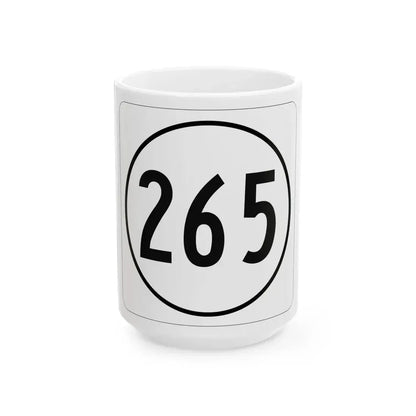 Iowa 265 1948 (Iowa) (Road Sign) White Coffee Mug 15oz - Go Mug Yourself